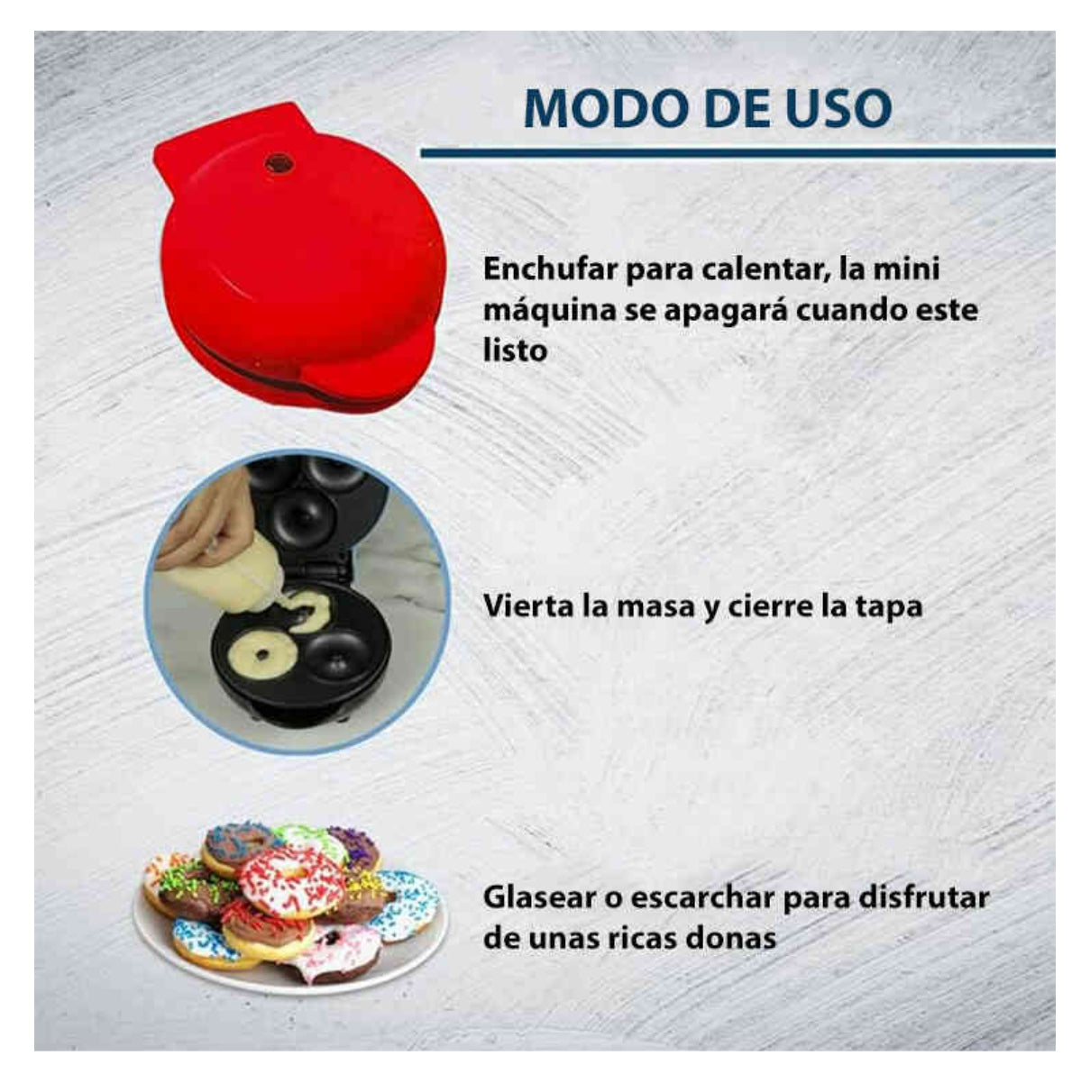 Mini Maquina Donas Rosquillas 3 Puestos