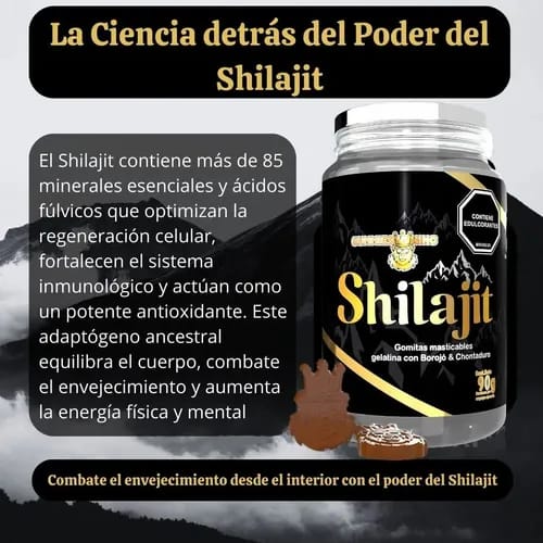Shilajit Osito en Goma (Envase por 30 Und) + Rhino crema 05gramos + Sachet sck love Chocolate